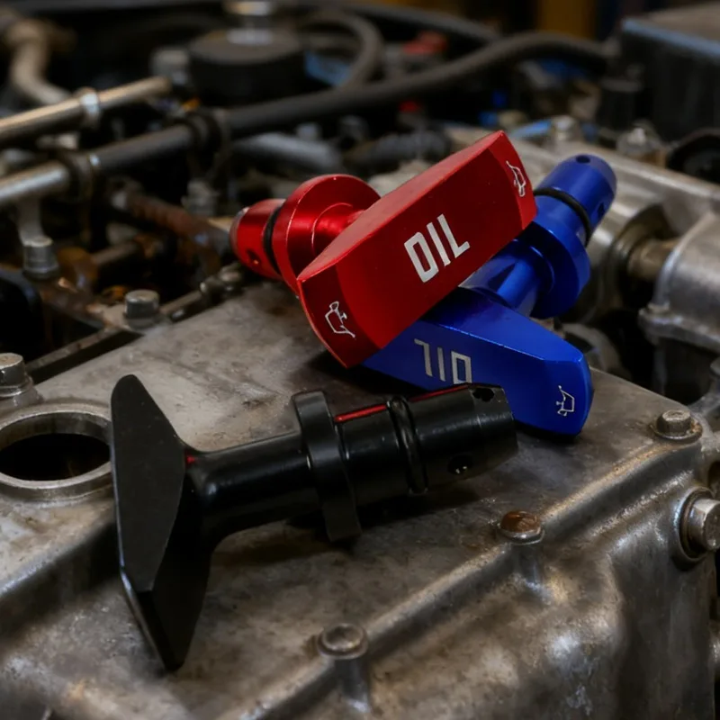 Universal Car Oil Dipstick Pull Handle Engine Oil Pullhandle Aluminum Billet Auto Replacement Modification Decoration TT102191