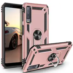 Universal Samsung Galaxy Protective Case with Ring Kickstand for A9 Star Pro (Rose Gold)