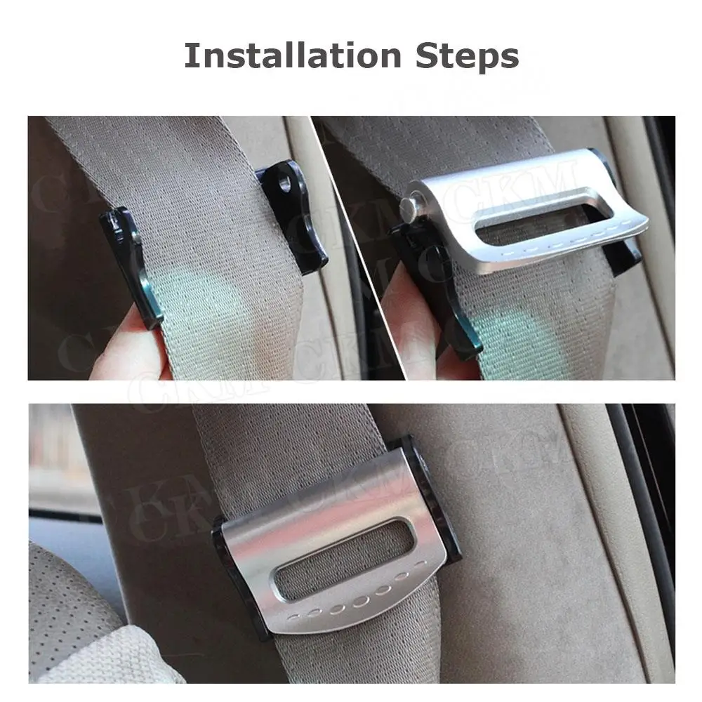 Seat Belt Clip 2PCS Car Safety Seat Belt Buckle Clip Seatbelt Stopper Adjuster To Relax Shoulder Neck