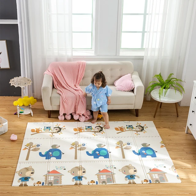 Infant Shining Baby Mat Play Mat for Kids 180*200*1.5cm Playmat Thicker Bigger Kids Carpet Soft Baby Rugs Crawling Floor Mats 2
