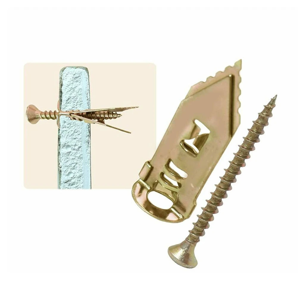 Description Picture 4 of item10pcs Practical Anchors Screws Metal Self Drilling Drywall Screw Plasterboard Wall Lamps Plants Hanging Anchors Kit