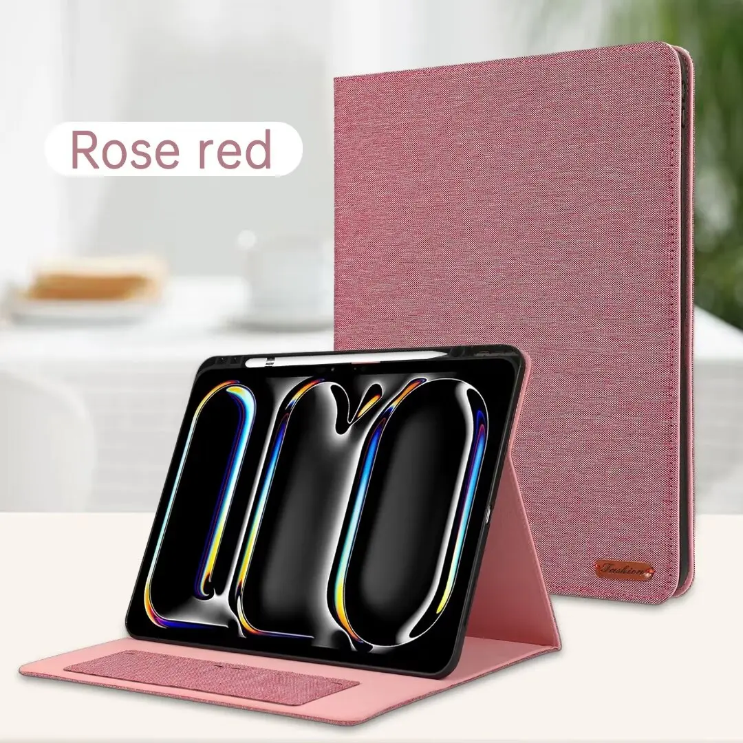 Smart Pencil Holder Tablet Case Folio Stand with PU Leather Cover