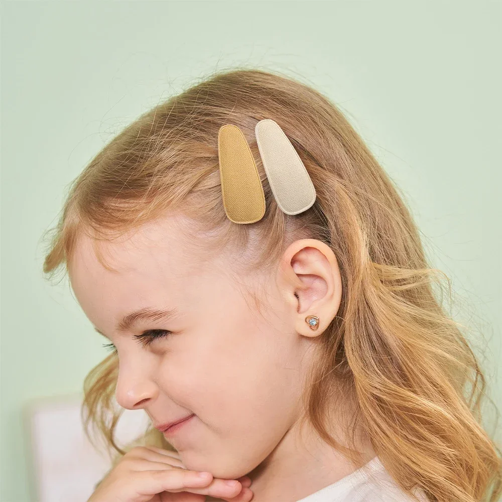 Hair Clips Hair Accessories 2Pcs/set Cute Solid Color Waterdrop Shape Girls BB Hairpin Barrettes Headwear Kids Baby