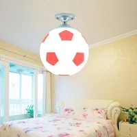 Soccer Ball LED Ceiling Lights 220V E27 Football Bar Club Ceiling Lamp Creative Kids Boy's Bedroom Decoration Light Chandelier 1