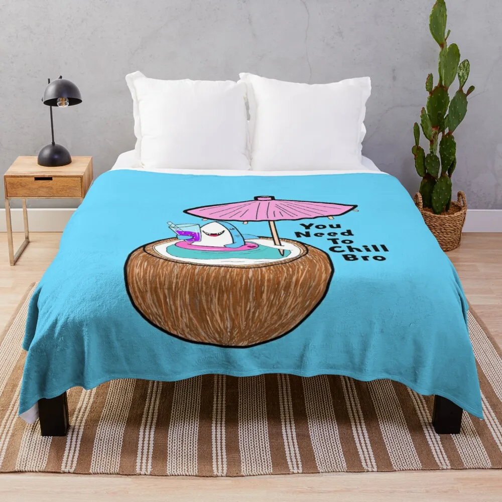 

Shark chill Throw Blanket Fluffy Soft Blankets