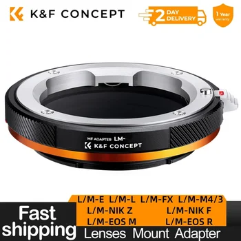 Adattatore per Obiettivi K&F CONCEPT da Leica M L/M a Sony E Nex, Canon EOS R EOS M, Nikon Z G F AI M4/3, Fujifilm X