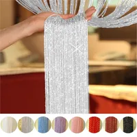 1x2m Glitter String Cheap Door Curtain Beads Room Dividers Beaded Fringe polyester fabric Window Panel 1 piece 100x200cm 1