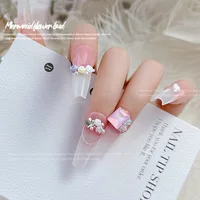 100Pcs Mini Camellia Rhinestones Nail Jewelry 4mm Resin Flower Nail Charms Parts Colorful Rose Nails Art Decor Accessories 2