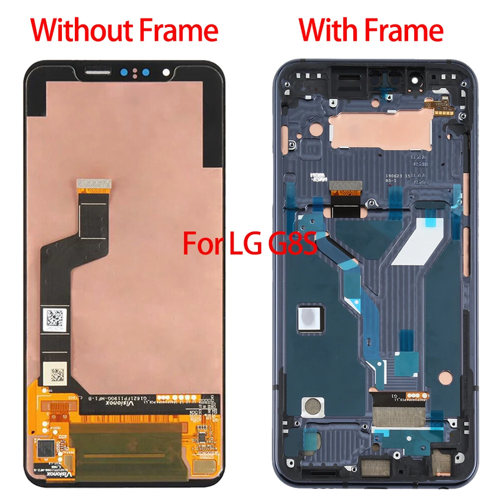 LG G8X G8S V50S G8 ThinQ LCD 디스플레이 터치 스크린 (LG G8 ThinQ LCD 용 프레임 디지타이저 패널 어셈블리 교체 포함) AAA +
