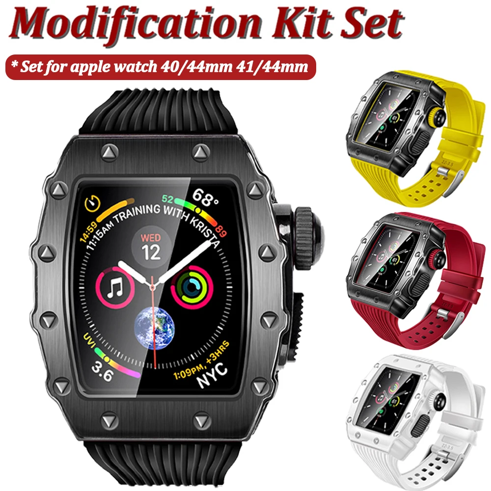 44mm 45mm Luxury Metal Case For Apple Watch Se 7 41 44mm Cases For