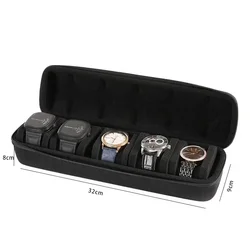 Custodia da viaggio di lusso per orologi neri - Organizer shockproof per la conservazione e l'esposizione di più orologi