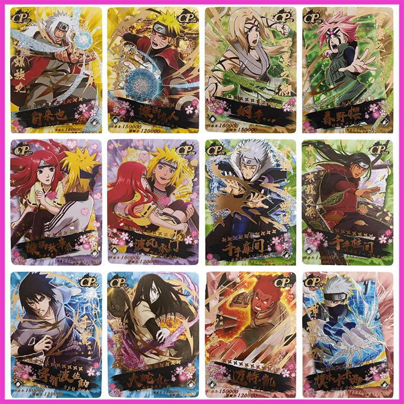 

Anime NARUTO Rare UR Refraction Foil Senju Hashirama Senju Tobirama Tsunade Toys for boys Collectible Cards Birthday Present