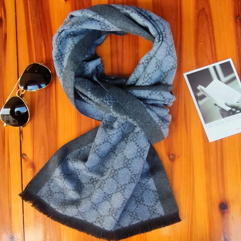 Sciarpa di cashmere di lusso per uomo Morbido caldo inverno