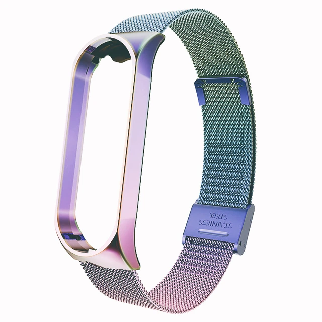 Strap For Xiaomi Mi Band 6 4 5 Wrist Metal Bracelet Screwless Stainless Steel MIband for Mi Band 4 3 5 Strap Wristbands Pulseira Colorful