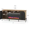 68" Fluted TV Stands with 36" Electric Fireplace, Modern Entertainment Center with Storage for TVs Up to 75", Media Cons 2