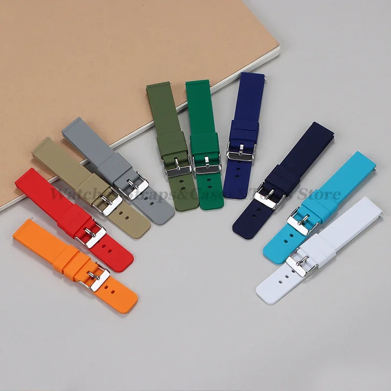 Versatile Soft Silicone Watch Band with Quick Release
