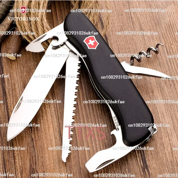 

Swiss army knife SABER 111MM BLACK FORESTER 0.8363.3 MULTI-FUNCTION OUTDOOR FOLDING KNIFE ORIGINAL IMPORT