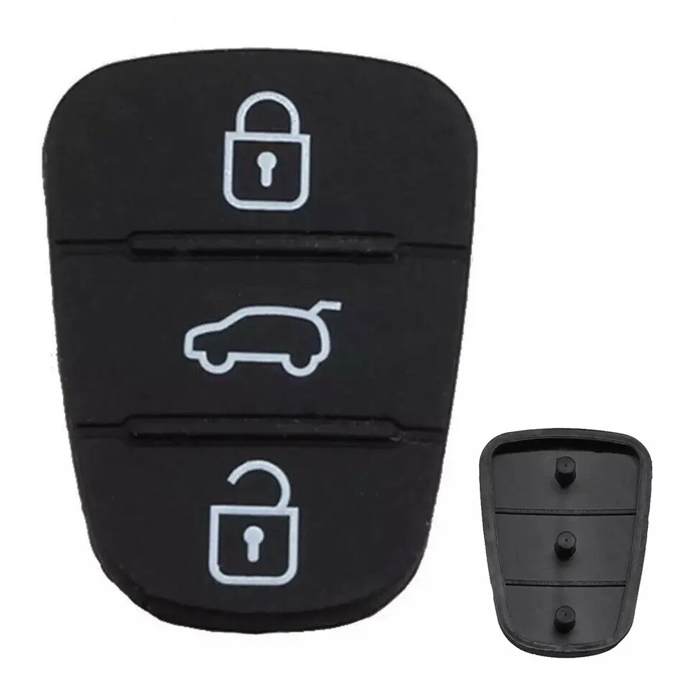 

1PCS Black Automotive Rubber 3 Buttons Key Button Cover Suitable For HYUNDAI For KIA I20 I30 Ix35 Ix20 Durable Accessories