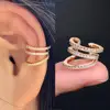 1PC Luxury Fashion Adjustable Ear Cuffs Ear Clip Earrings Delicate CZ Fake Piercing Cartilage Earrings For Women Trend Jewelry 2