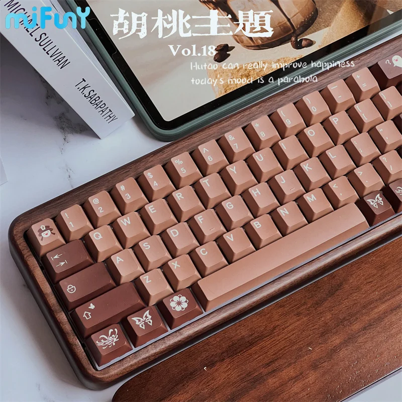 

MiFuny Keycap Genshin Anime Key Caps Walnut Chocolate PBT Dye-sublimation Cherry Profile Keycaps for Mechanical Keyboard Gifts