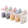 Plastic Cereal Dispenser Storage Box Kitchen Food Grain Rice Container Dried Fruit Snacks Storage Box Flour Grain Storage S/L 4