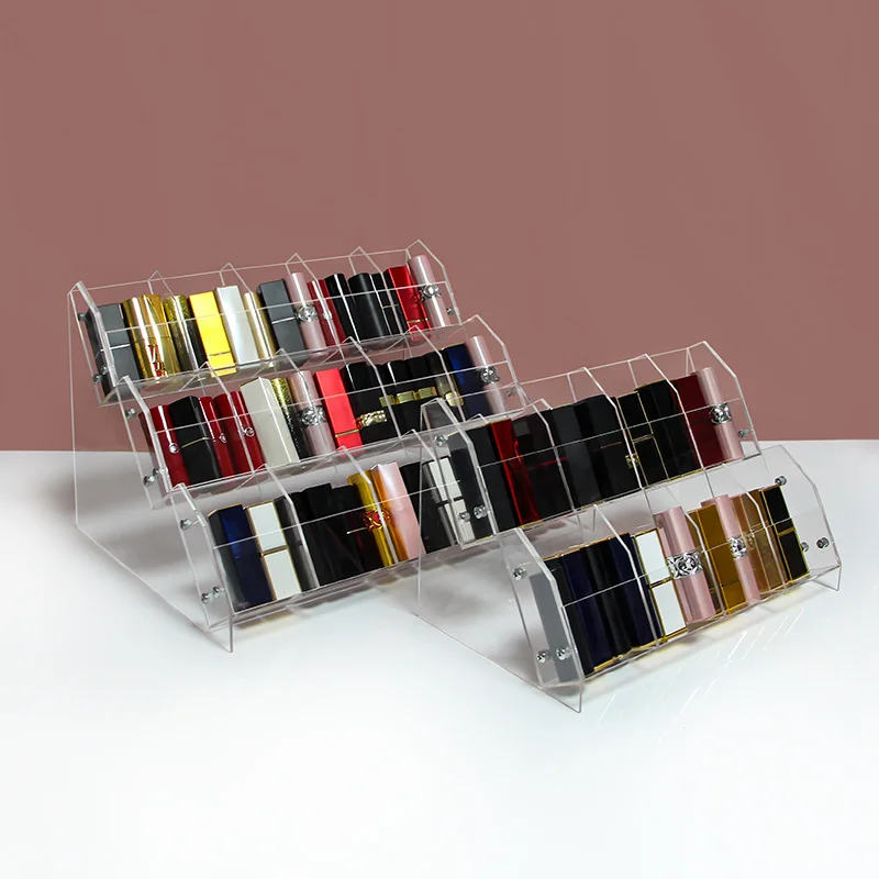 Acrylic Display Stand Lipstick Organizer,Lip Gloss Holder Cosmetic Storage Display,Storage Solution for Drawer,Vanity,Bathroom