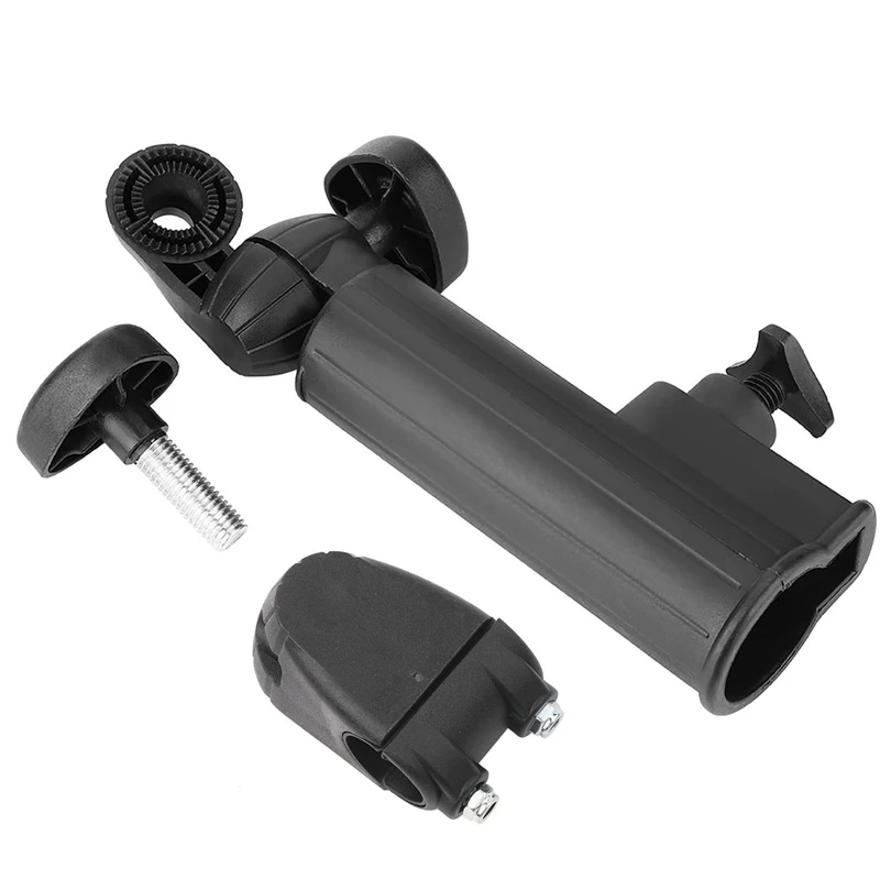 Golf Push Trolley Umbrella Holder Plastic Stand Pull Bike Cart Black Universal 2