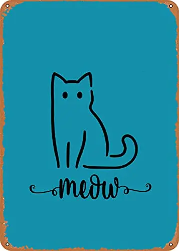 

Cats Vintage Look Metal Sign Patent Art Prints Retro Gift 8x12 Inch