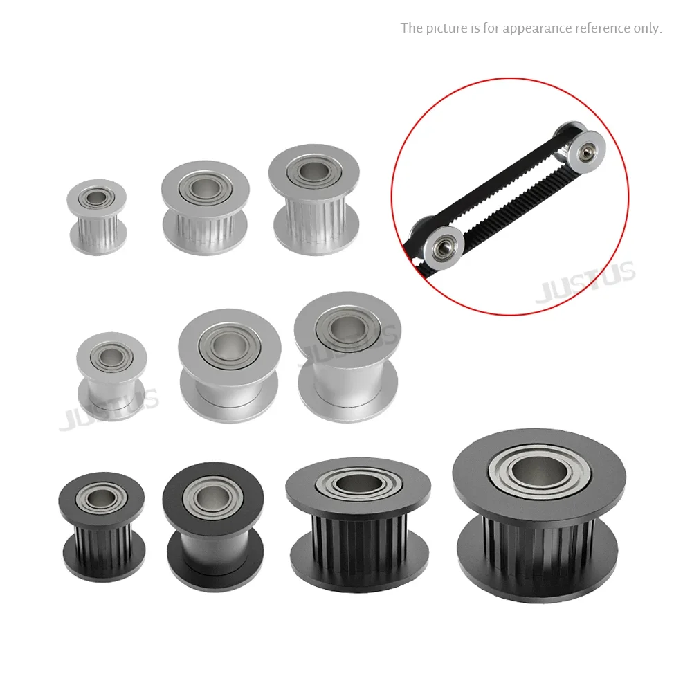GT2 Idler Pulley 20 Teeth Bore 3mm 4mm 5mm 6mm 8mm with bearings 3D Printer Parts for 2GT Timing Belt Width 6mm 10mm H shape 3d printer accessories timing belt pulley timing pulley