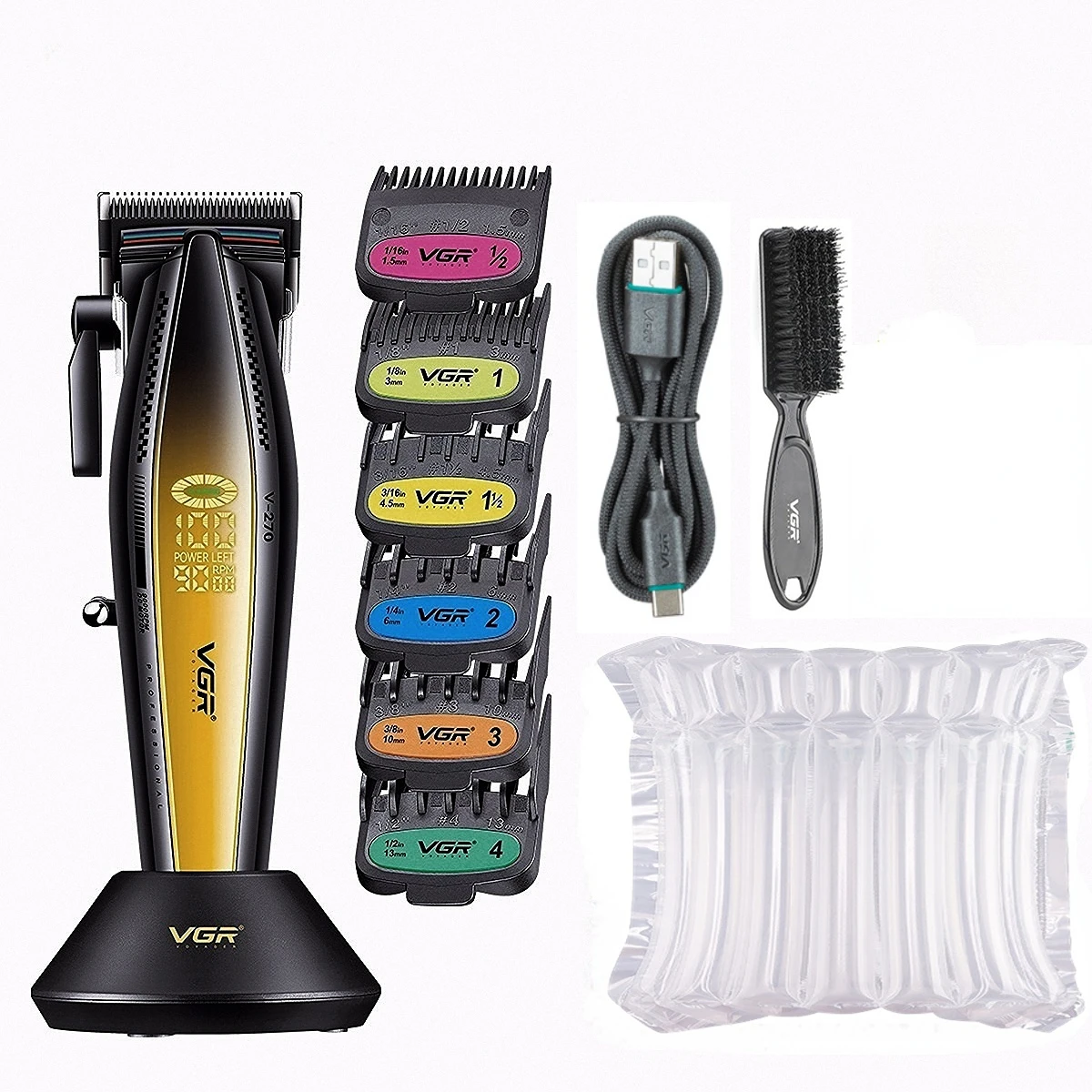 VGR ماكينة قص الشعر كهربائي مجز احترافي ماكينة تشذ...