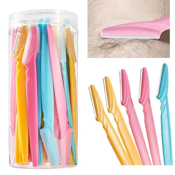 30 Pz/10 pz Bottiglia Rasoi Per Sopracciglia Con Contenitore Viso Eye Brow Trimmer In Caso Depilazione Rasoio Lame Sicure Strumenti di Taglio 1