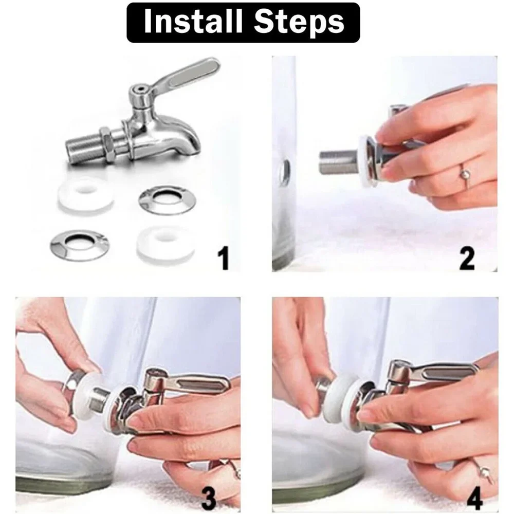Stainless Steel Wine Barrel Faucet High Temperature Resistance Water Dispenser Spigot Convenient Juice Beverage Tap beverage dispenser faucet brewing faucet