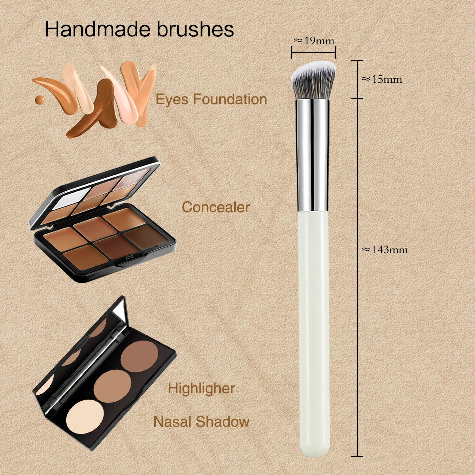 Description Picture 4 of itemProfessioal Makeup Brushes Powder Bronzer Blush Liquid Foundation Under Eye Concealer Contour Blending Buffing Stippling Tools
