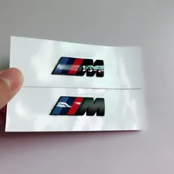 2PCS BMW Side LOGO M LOGO Fender Emblem Badge 1 3 5 7 Series X1 X3 X5 X6m M Sports Sticker Car Accessories Sticker Styling
