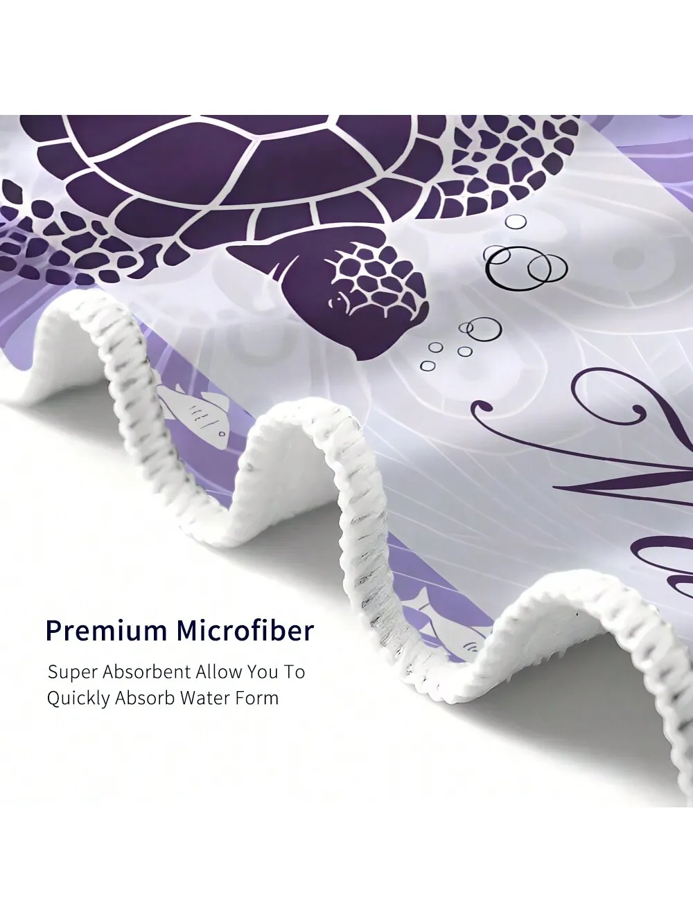 1PC Customizable Turtle Print Beach Towel Absorbent Personalized Name Towel for Beach Pool Party Gifts