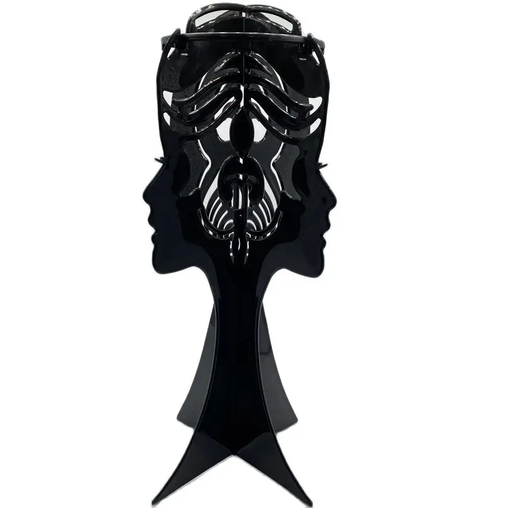 black 35cm Wig Stand Portable Folding Wig Stands Plastic Hat Display Wig Head Holders Wig Hanger