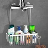 Space Aluminum Bathroom Shower Rack with Hanger, No Drilling Installation, Storage Basket, Shower Accessories Bathroom Shelf 1