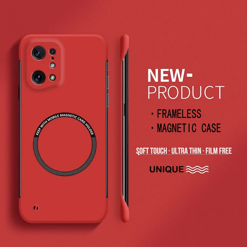 Ultra Thin Frameless Matte Magnetic Phone Case with Wireless Charging Compatibility