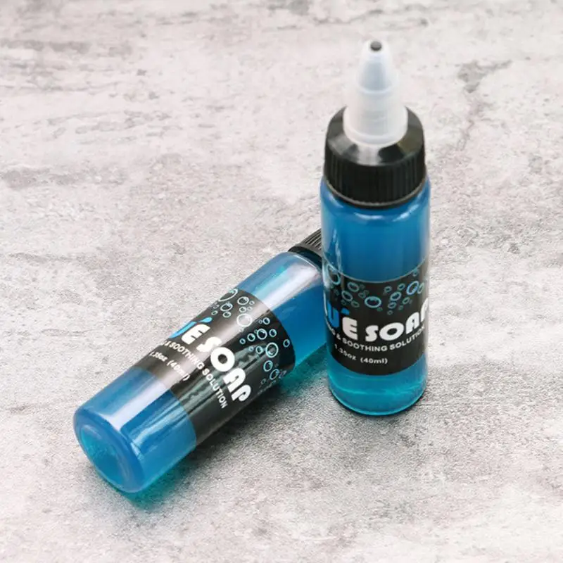 Tattoo Soap 1Bottle 40ml Tattoo Blue Soap Cleaning Soothing Professional Mild Aftercare Cleaning Solution