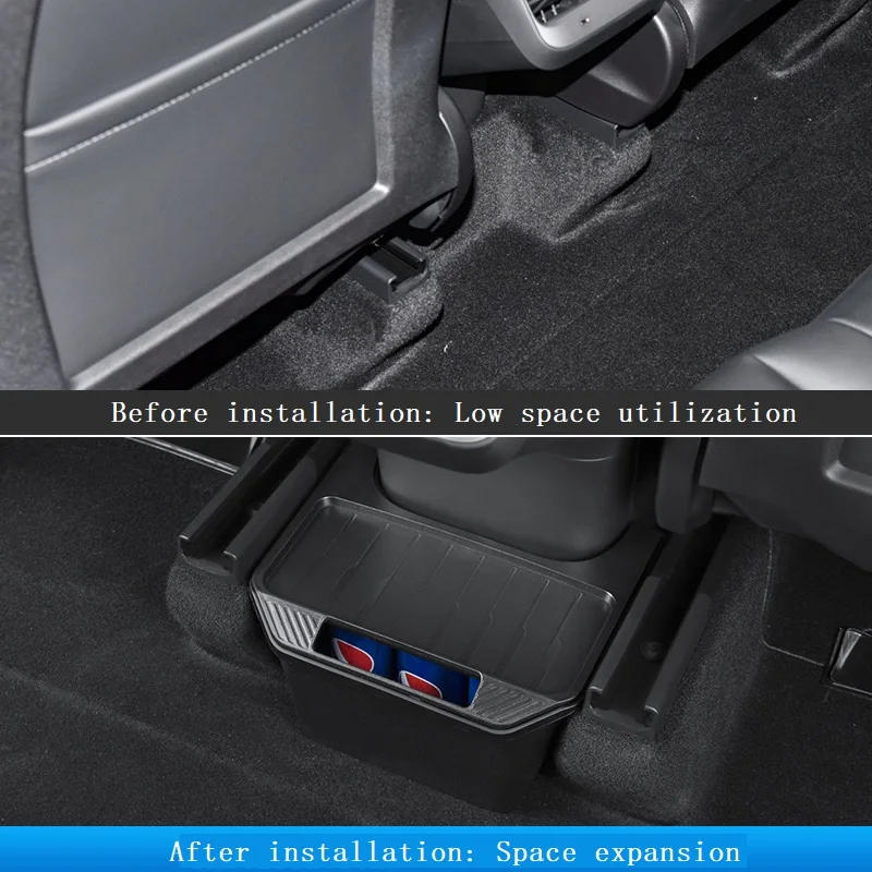 Rear middle storage box umbrella storage box car trash can interior accessories suitable for Tesla Model 3/y