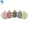 Wolife Baby Silicone Sippy Cup Baby Learning Drinking Cup Double Handle Silicone Cup Portable Children's Silicone Mug BPA Free 1