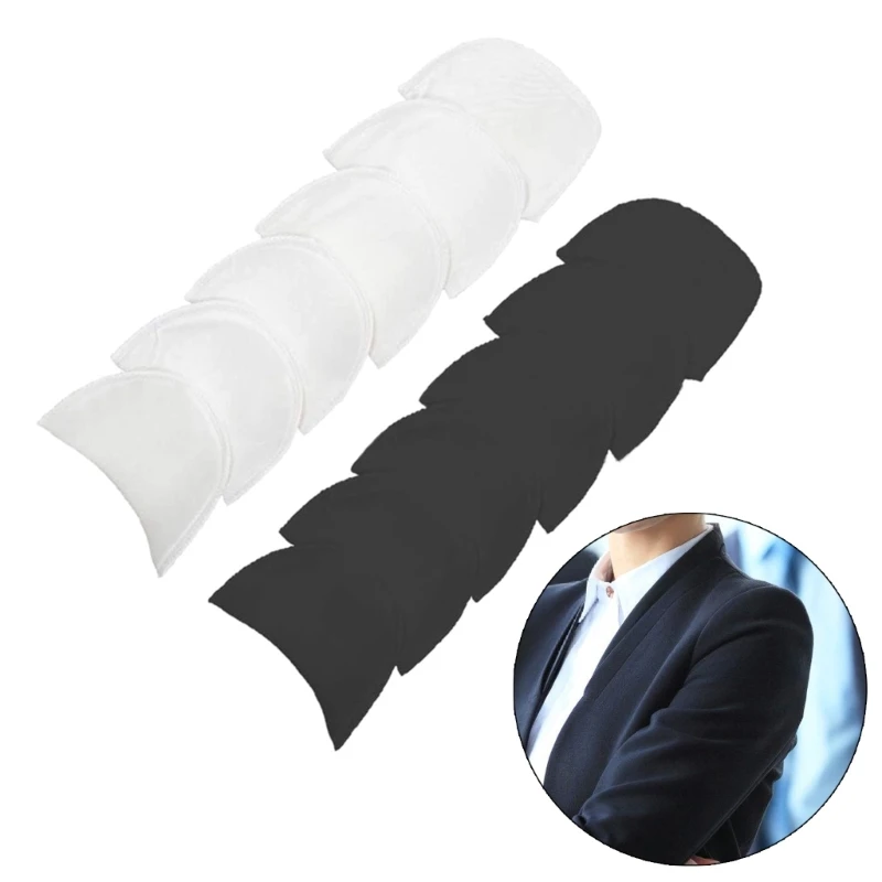5 Pairs Sponge Soft Padded Shoulder Padding Encryption Foam Shoulder Pads for Blazer T-shirt Clothes Sewing Accessories