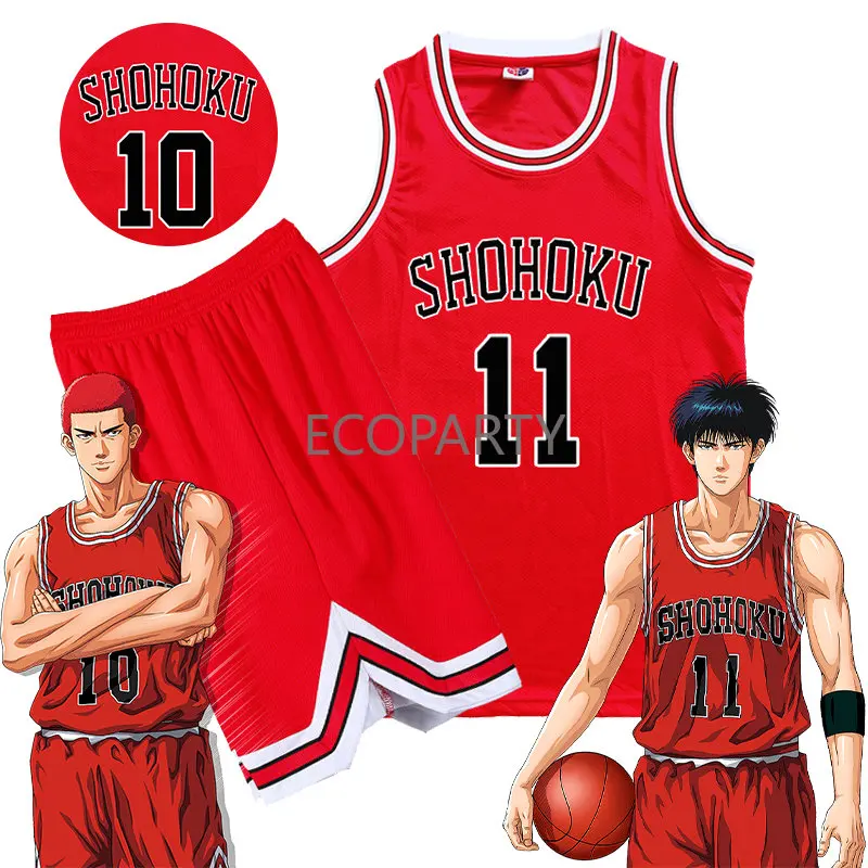 

2023 New Slam Dunk Cosplay Kaede Rukawa Sakuragi Hanamichi Cosplay Costume Anime Vest Basketball Jersey School Uniform Halloween