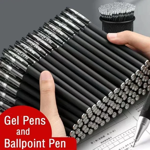 3 Pcs Gel Pens for Writing Black/Blue/Red 0.5 mm Refillable Ballpoint Pen  for Students School&Office Accessories - AliExpress