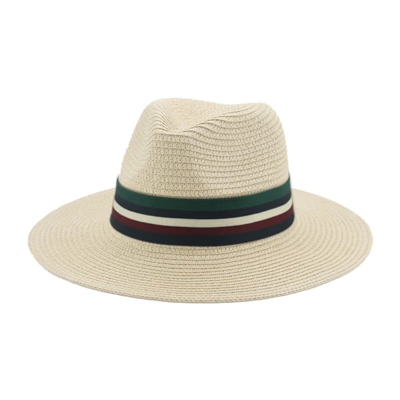 

Hats for Women Summer Sun Hat Straw Summer Beach Women Solid Casual Band Panama Wide Brim Women Summer Hats Sombreros De Mujer