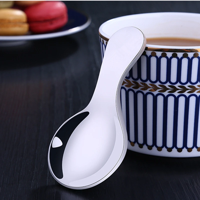 Stainless Steel Soup Ladle Short Handle Multi-purpose Portable Cutlery Spoons Dessert Mini Kitchen Tableware for Kids Students
