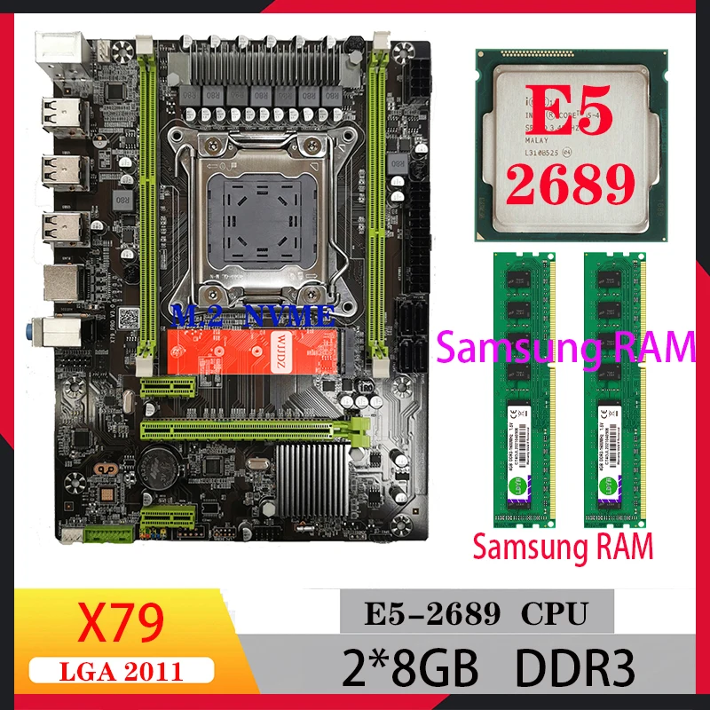 

x79 Pro motherboard combo 16gb kit x79 pro xeon e5 2689 motherboards lga 2011 Samsung ddr3 memory 2*8gb kits for pc gaming