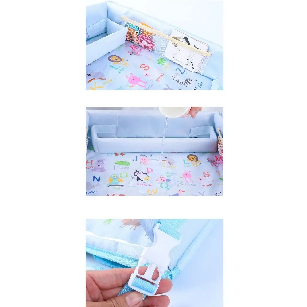 Multifunction Snack Tray Baby Car Seat Tray PVC Ox Cloth Kids Toy Holder Desk Dining Car Table Storage Organizer