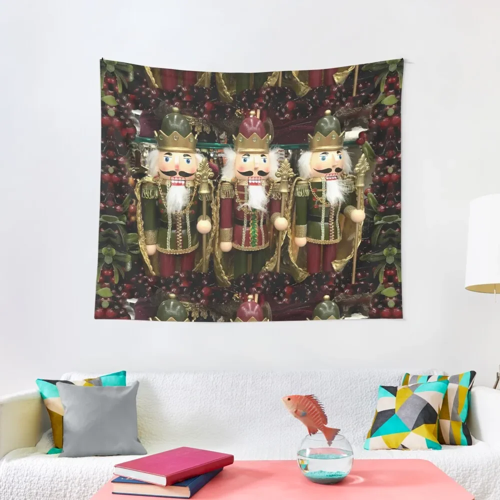

Christmas Nutcracker Trio Tapestry Decoration Home Mushroom On The Wall Cute Room Things Tapestry