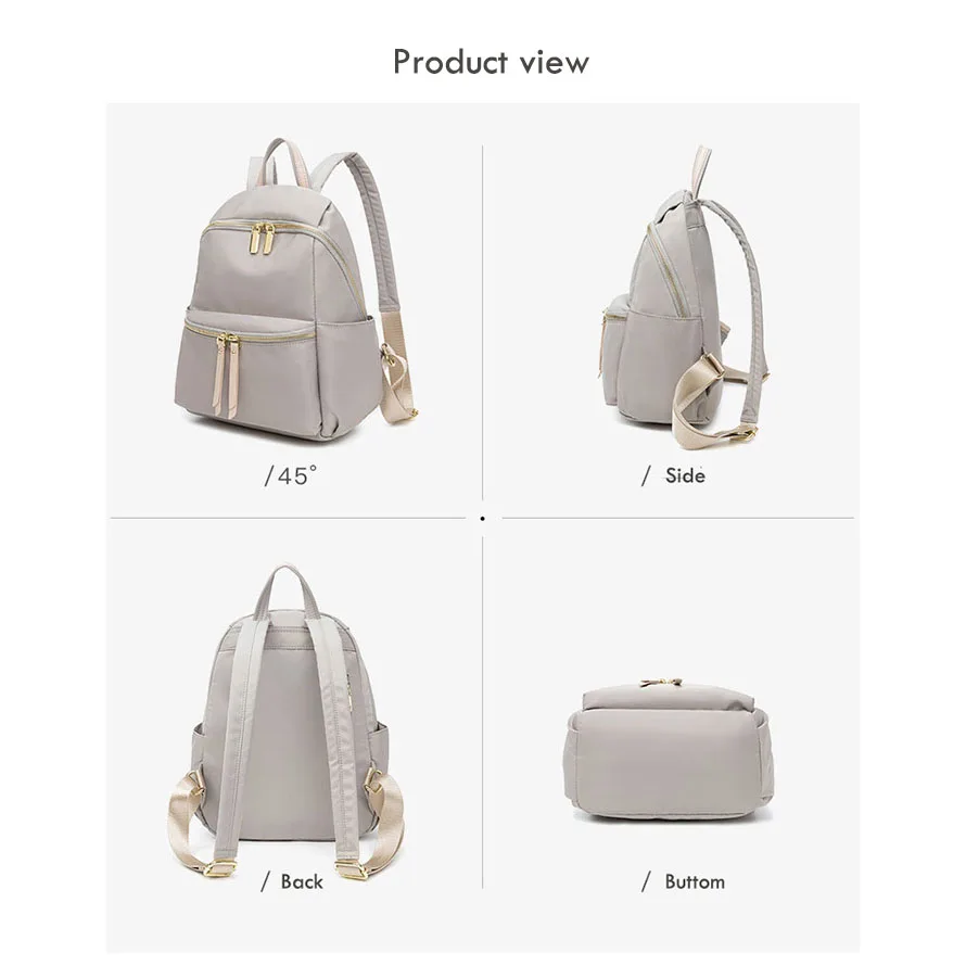 YFZ Backpack for Women , Premium Nylon Pack Casual Lightweight Strong Fashion Small Daypack For Ladies Girls Travel / Shopping